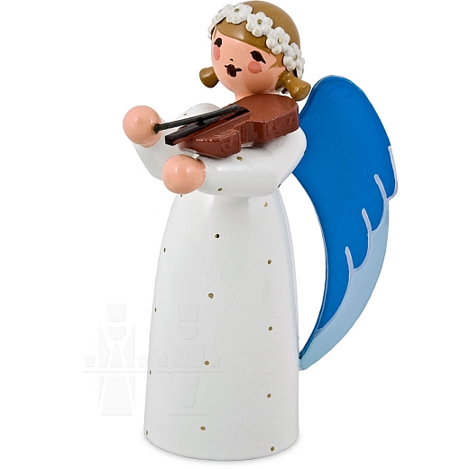 Engel mit Geige weiß