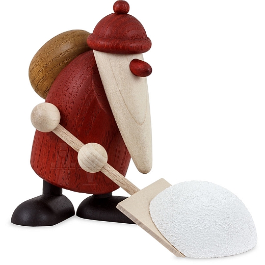 Santa Claus with snow shovel
