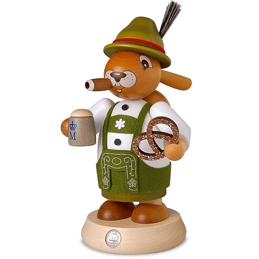 Easter bunny incense smoker Bavarian hand-painted