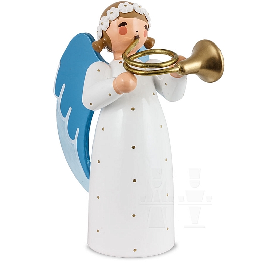Engel mit Basshorn weiß