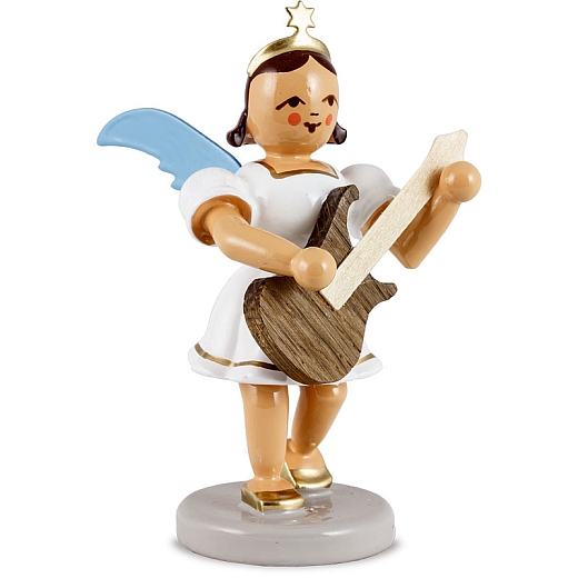 Angel short skirt white with Electric guitar