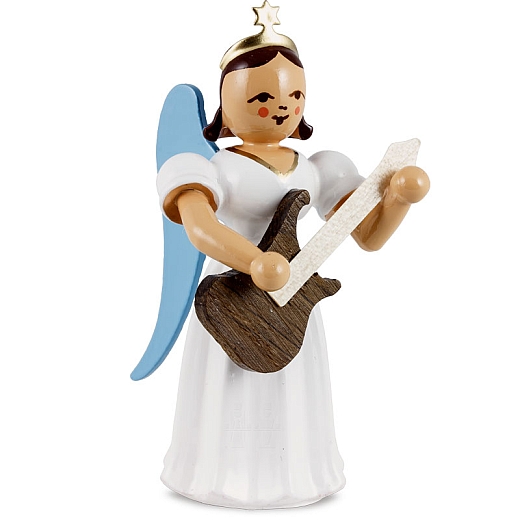 Angel long skirt white with Electric guitar