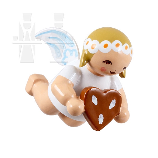 Little suspended angel with Gingerbread Heart
