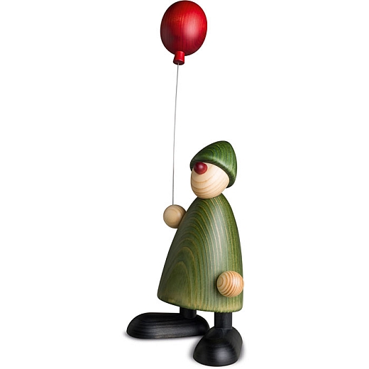 Gratulant Linus grün mit Luftballon