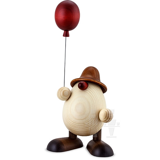 Egghead Otto with ballon brown 15 cm
