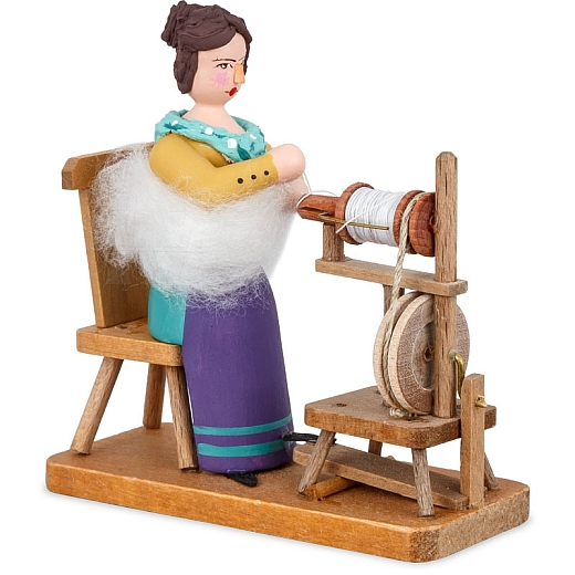 Woman with spinning wheel