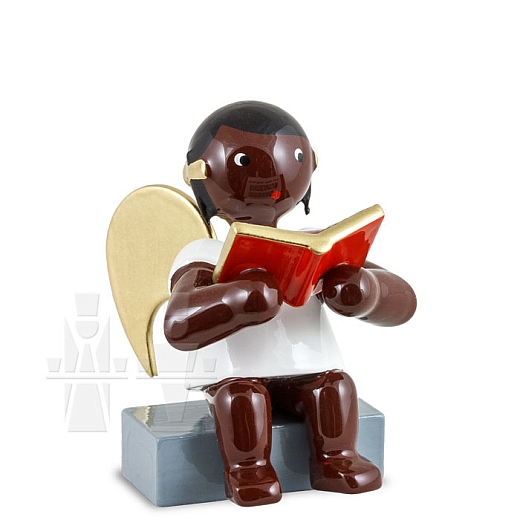 Afrikaner Engel sitzend mit Buch 6 cm