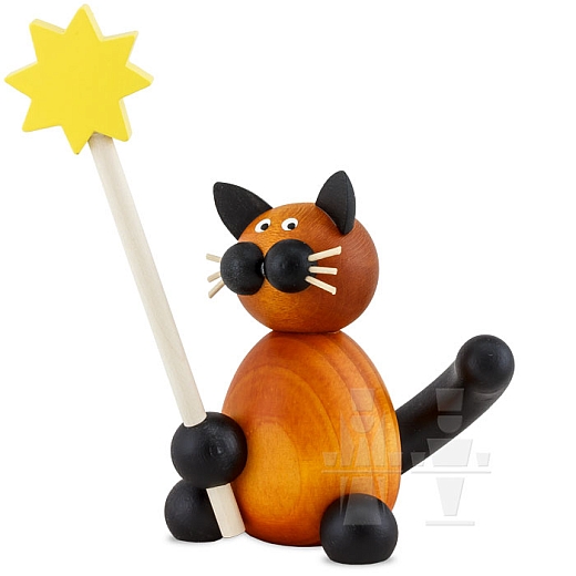 Katze Bommel mit Stern von Torsten Martin
