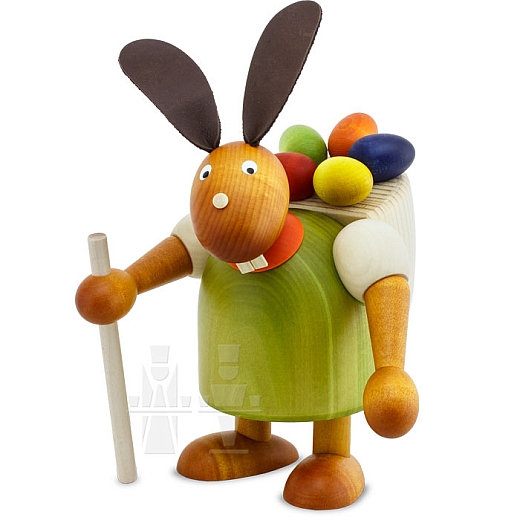 Easter Bunny green with backpack