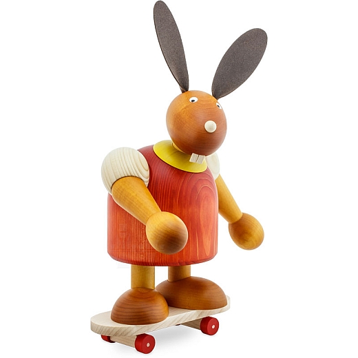 Big easter bunny red with Skateboard