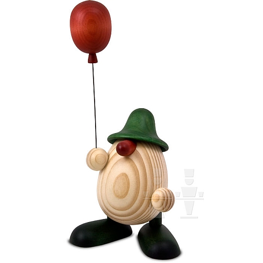Eierkopf Otto mit Luftballon grün