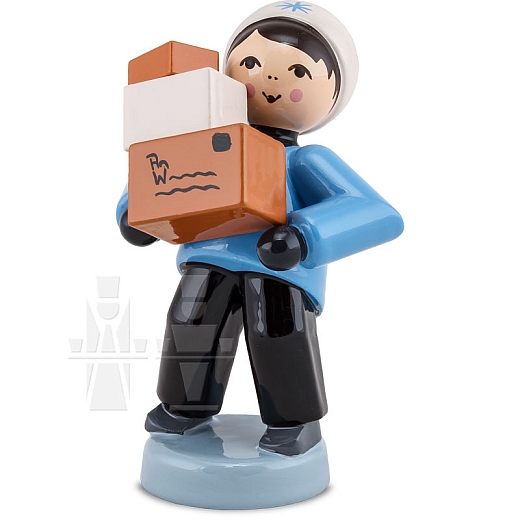Christmas Post Boy with Parcels blue from Ulmik
