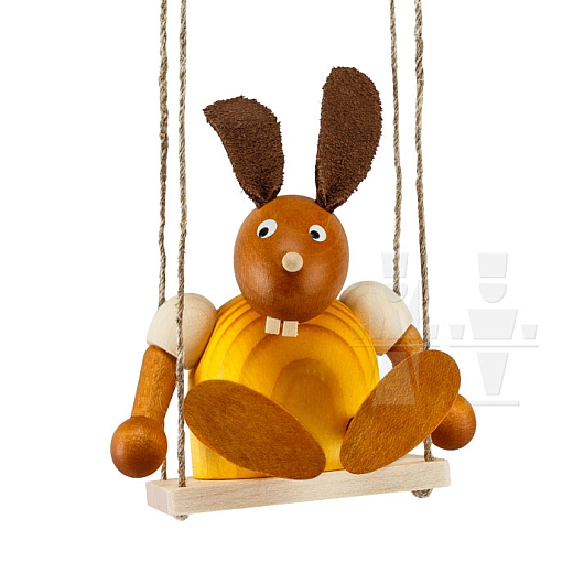 Easter Bunny yellow on swing small