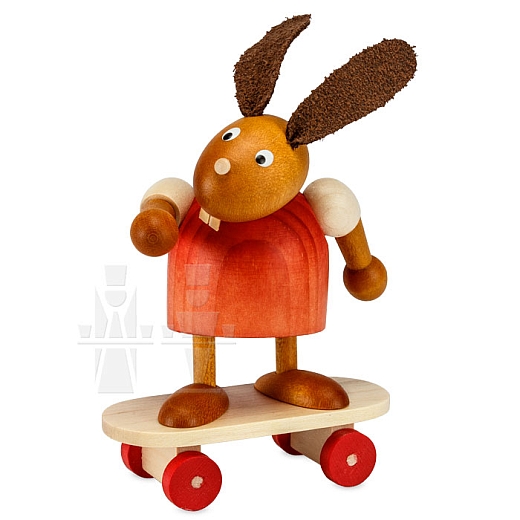 Easter Bunny red on Skateboard small