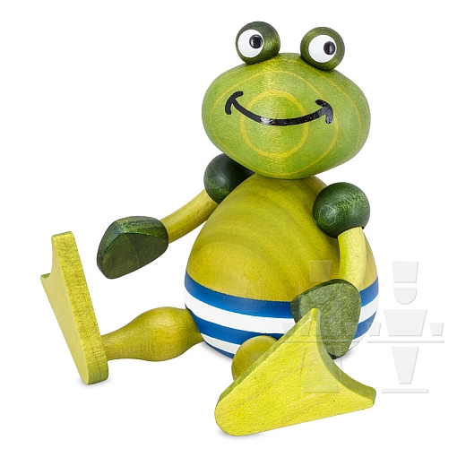 Bathing frog Bert sitting