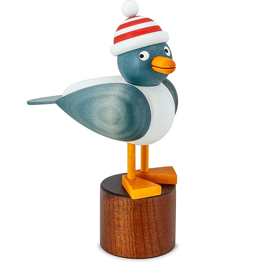 Seagull light blue with striped hat red