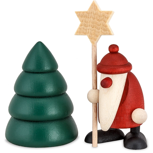 Set 5 Santa Claus with Star and Tree