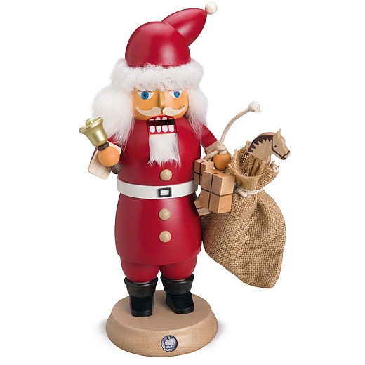 RAUCHKNACKER® (smokecracker) Santa with Bell and Sack of Toys