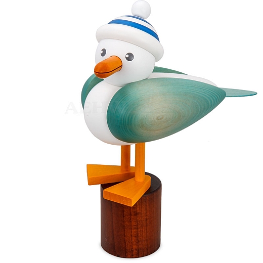 Seagull large light blue with striped hat blue