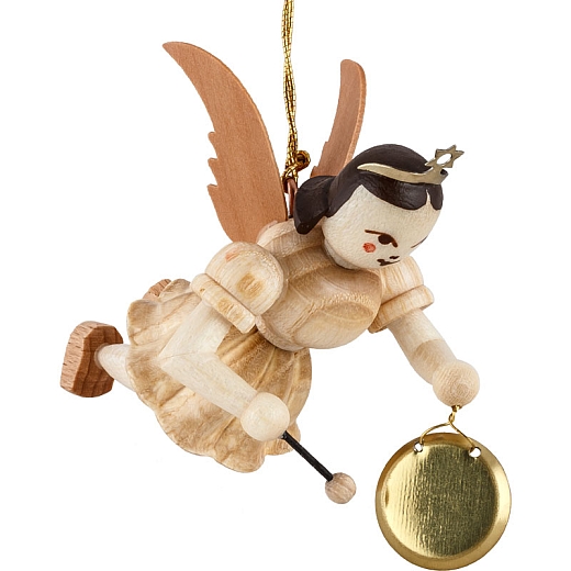 Floating Angel natural wood with gong