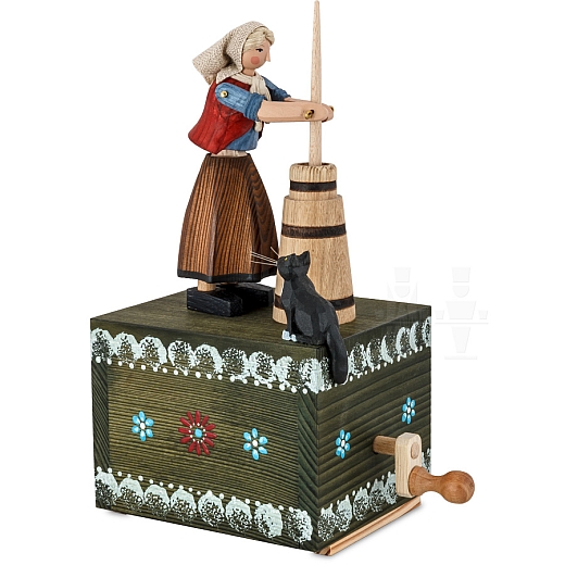 Music Box Farmers Wife with Butter Barrel