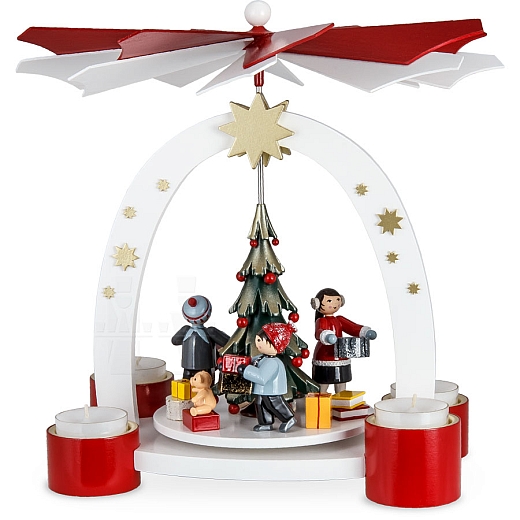 Arch Pyramid with Christmas Tree and Children with Gifts limited