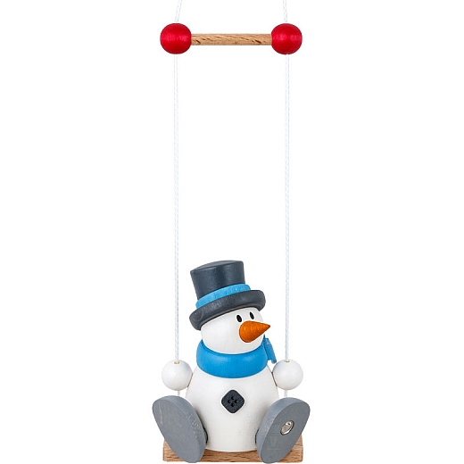 Snowman Otto on a Swing