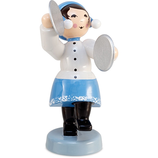 Winter musician girl with cymbals blue from Ulmik