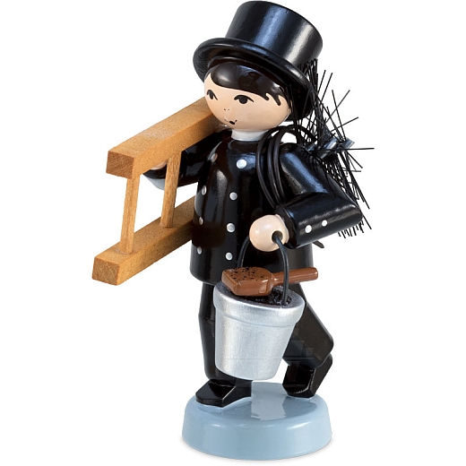 Winter child chimney sweep lacquered from Ulmik