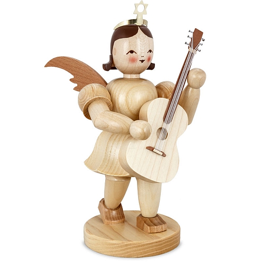 Angel short skirt natural wood 20 cm with Guitar