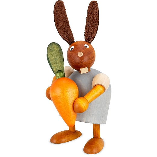 Easter Bunny grey with carrot