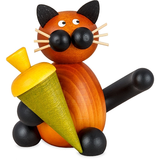 Katze Bommel mit Schultüte von Torsten Martin