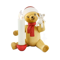 Weihnachtsbär mit Teddy und Kerze