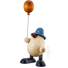 Eierkopf Otto mit Luftballon blau 15 cm
