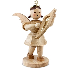 Angel short skirt natural wood 20 cm with Lyre