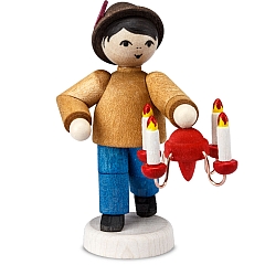 Ore Mountain Boy with Candleholder stained from Ulmik