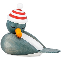 Sleeping Seagull light blue with striped hat red