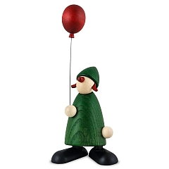 Gratulantin Lina grün mit rotem Luftballon von Björn Köhler