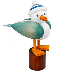 Seagull large light blue with striped hat blue