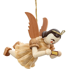 Floating Angel natural wood with Harmonica