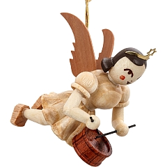 Floating Angel natural wood with Drum