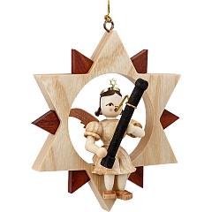 Angel natural wood in the Star with Bassoon