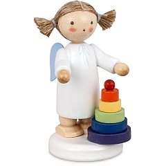 Angel with wooden toy from Flade