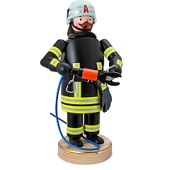 German Smoker Firefighter with Hydraulic rescue tool