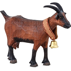 Colorful precious goat carved to the Gotthard Steglich crib