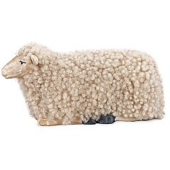 Schaf liegend zur Krippe von Gotthard Steglich