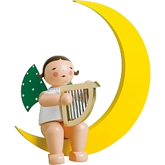 Angel with Small Harp in Moon large