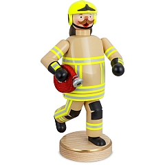 Räuchermann Feuerwehrmann modern beige Uniform