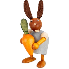 Easter Bunny grey with carrot