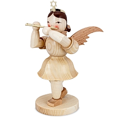 Angel short skirt natural wood 20 cm with Piccolo
